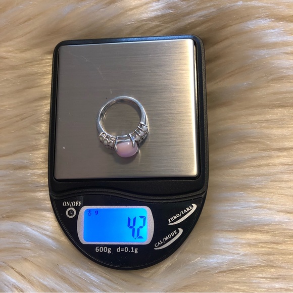 Sterling silver ring with pink and white opals size 7.25 - Picture 9 of 9